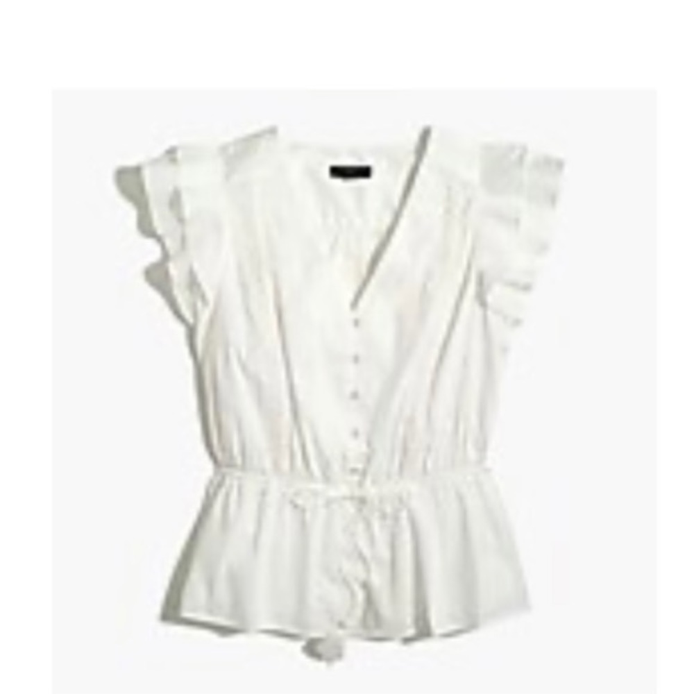 J Crew Flutter Sleeve Top